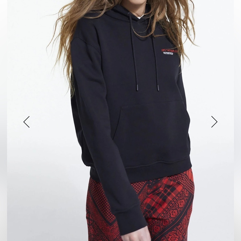 The Kooples Women's Black Logo Carryover Love The Kooples Hoodie Size Large New